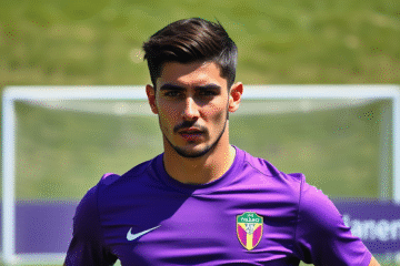 Lucas Beltrán entrenando con la camiseta de Fiorentina
