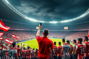 Imagen del partido entre River Plate y Libertad por la Copa Libertadores 2025 en el Estadio Tigo La Huerta.