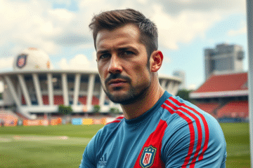 Marcelo Barovero en un partido con River Plate