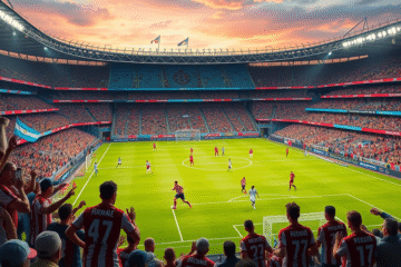 Imagen del estadio Libertadores de América antes del partido de River Plate contra Independiente.