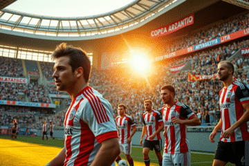 Jugadores de River Plate en entrenamiento antes del partido contra San Martín de Tucumán