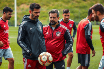 Marcelo Gallardo en conferencia, planeando estrategia para el clásico contra Independiente.