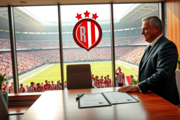 Fausto Vera firma contrato como nuevo jugador de River Plate.