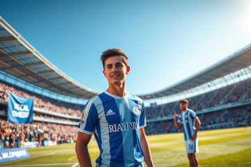 Nicolás Fonseca en su presentación con el Real Oviedo tras su paso por River Plate.