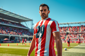 Gonzalo Montiel en acción durante la pretemporada de River Plate, portando su nuevo dorsal 29.