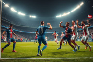 Jugadores de River Plate durante su decepcionante partido en el superclásico contra Boca Juniors, mostrando la frustración y la falta de efectividad en el juego.