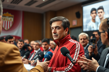 Matías Almeyda discutiendo el regreso de Federico Gattoni a Sevilla tras su paso por River Plate.