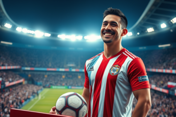 Enzo Pérez, presentado como nuevo refuerzo de Argentinos Juniors, mostrando su compromiso y experiencia en el fútbol argentino.