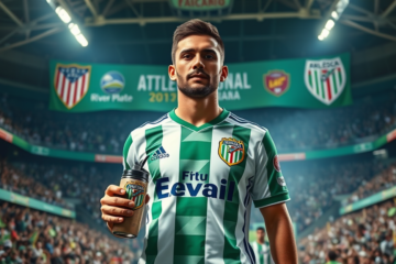 Milton Casco en su presentación como nuevo jugador de Atlético Nacional, recordando su trayectoria en River Plate.