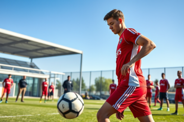 Santiago Espíndola entrenando con la Reserva de River Plate.