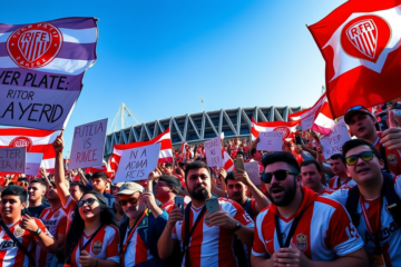 Hinchas de River Plate expresan su rechazo a Sebastián Villa debido a su pasado en Boca y las controversias legales en torno a él.