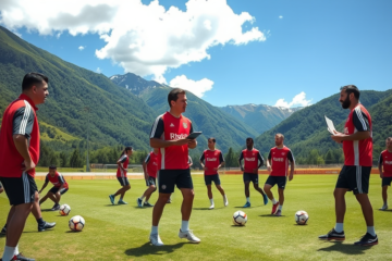 Entrenamientos intensivos del plantel de River Plate durante su pretemporada.