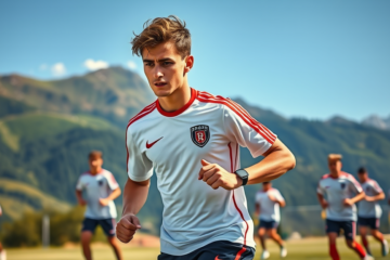 Tomás Galván entrenando con River Plate después de su regreso de Vélez Sársfield.