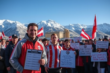 River Plate llegó a San Martín de los Andes, donde fue recibido por hinchas y presentó su lista de convocados para la pretemporada.