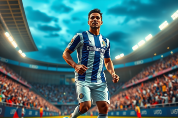 Radamel Falcao regresando a Millonarios para un amistoso contra River Plate.